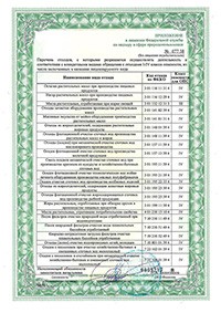 Сертификат Жироуловитель ПЭ-15-2000 (подземный горизонтальный)
