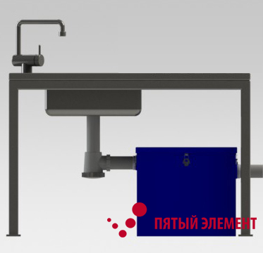 Установка жироуловителя под мойку